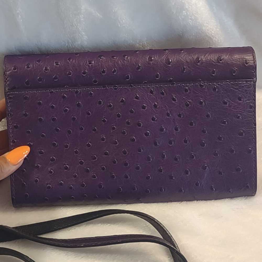 Michael Kors Collection Mia Clutch Crossbody Purp… - image 4