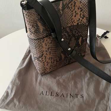 ALLSAINTS Snake Embossed Leather Crossbody Should… - image 1