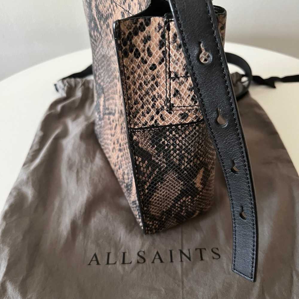 ALLSAINTS Snake Embossed Leather Crossbody Should… - image 2