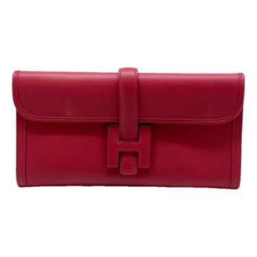 Hermès Jige leather clutch bag - image 1