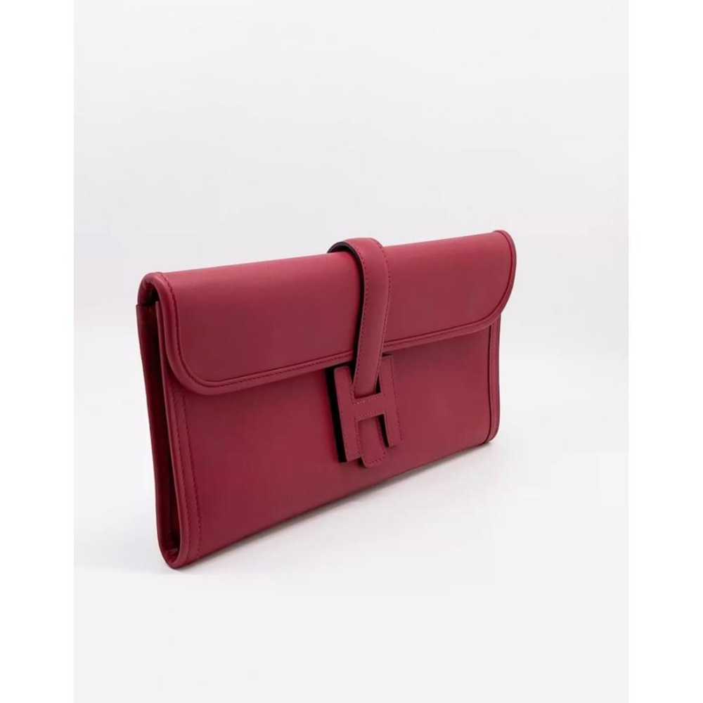 Hermès Jige leather clutch bag - image 3