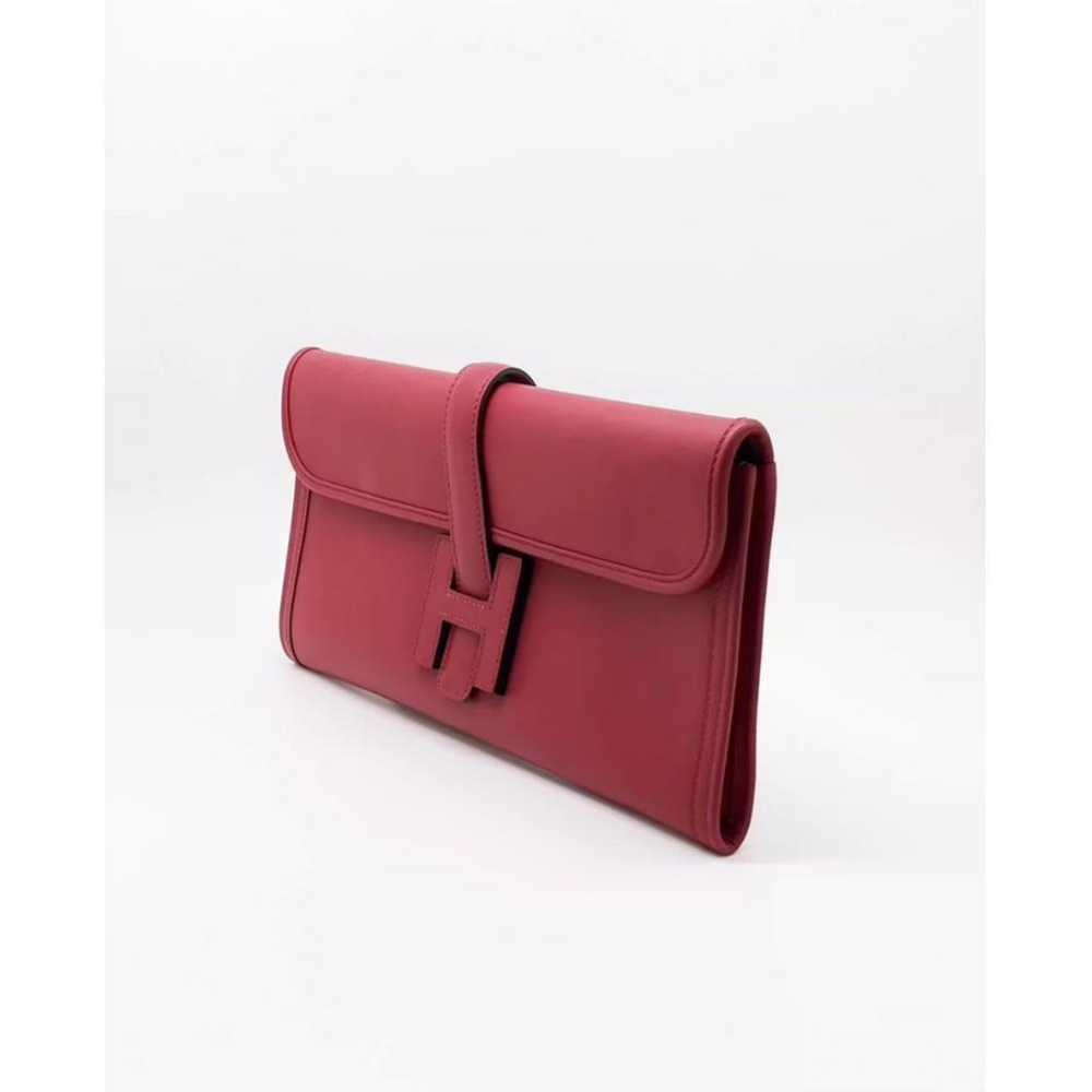 Hermès Jige leather clutch bag - image 4