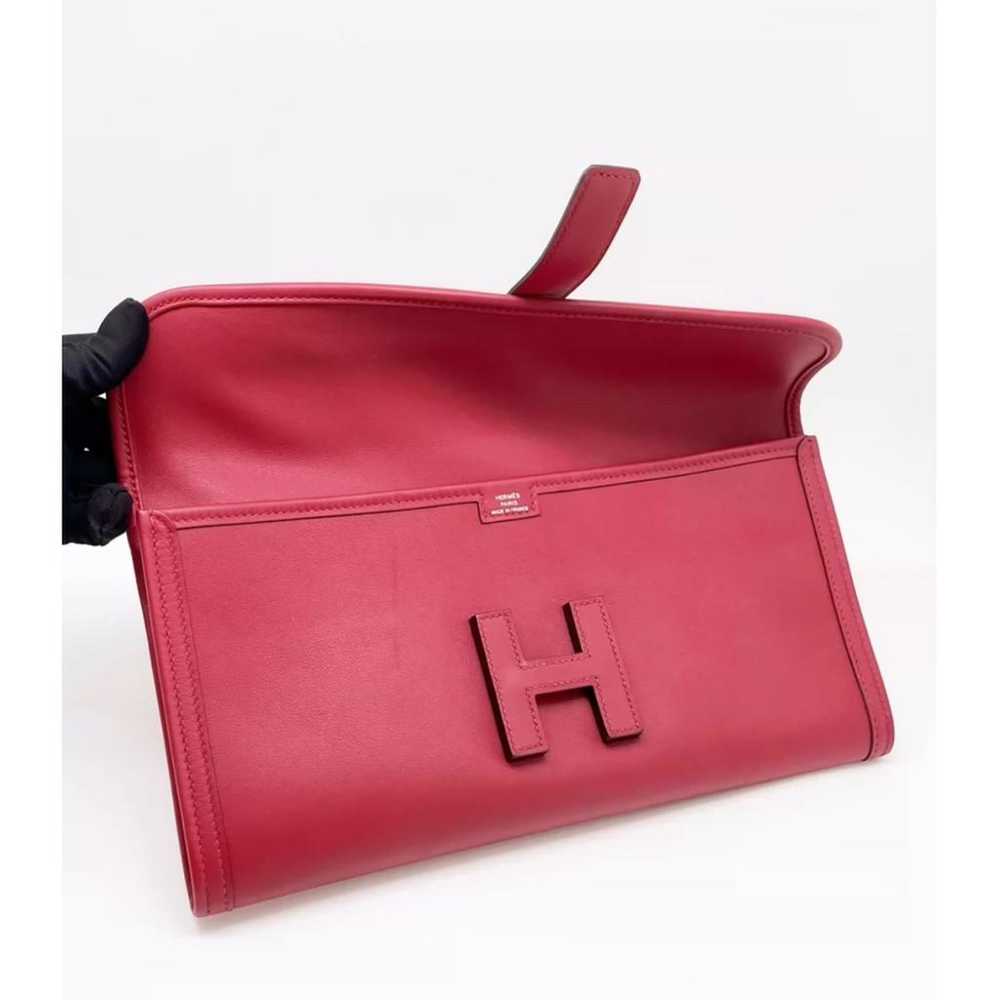 Hermès Jige leather clutch bag - image 6