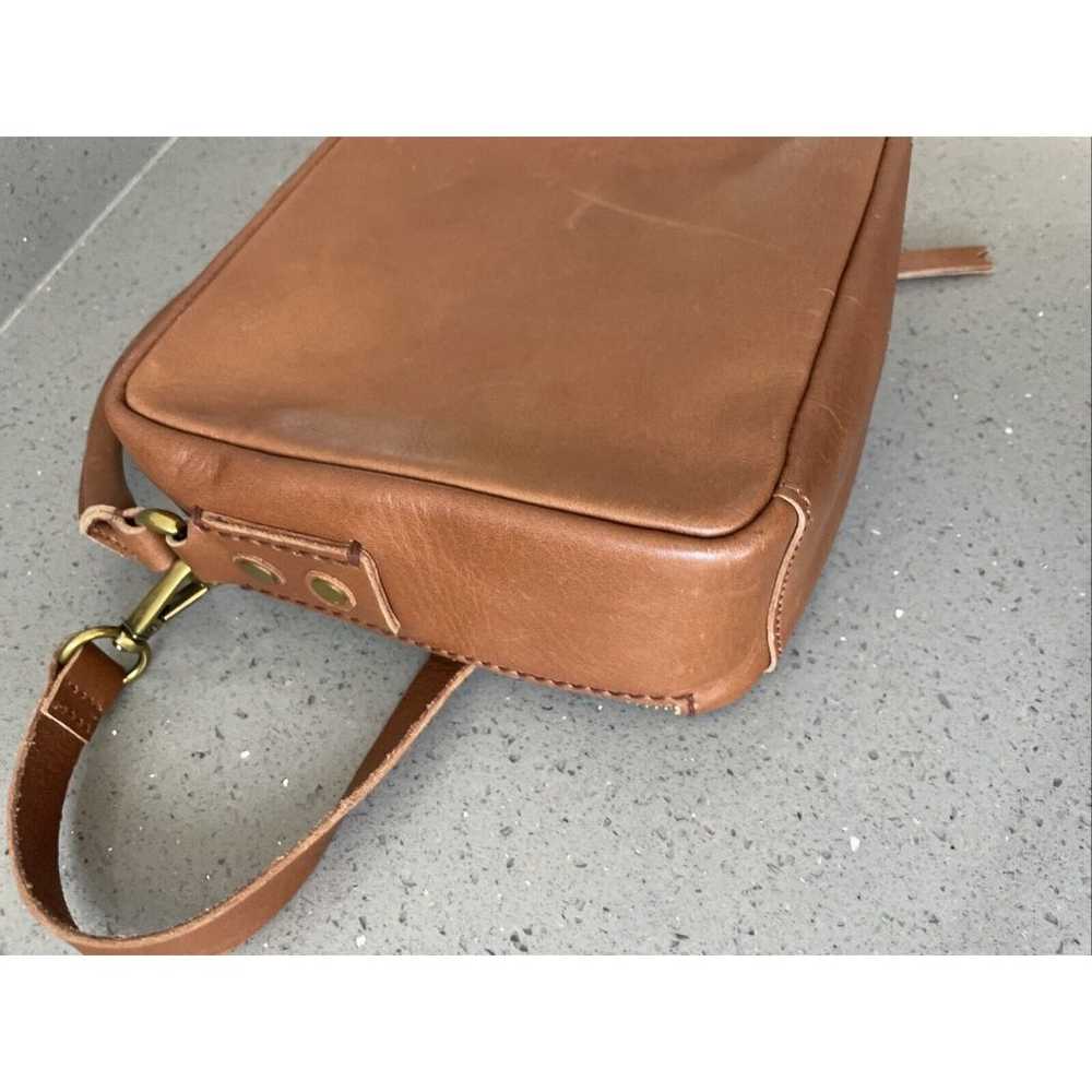 Madewell Square Satchel Crossbody Leather Bag Tan… - image 10