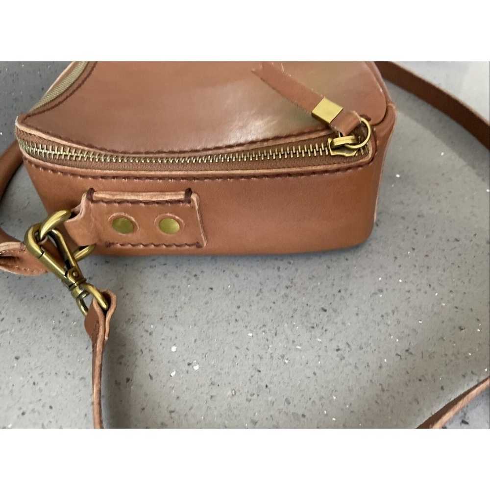 Madewell Square Satchel Crossbody Leather Bag Tan… - image 5