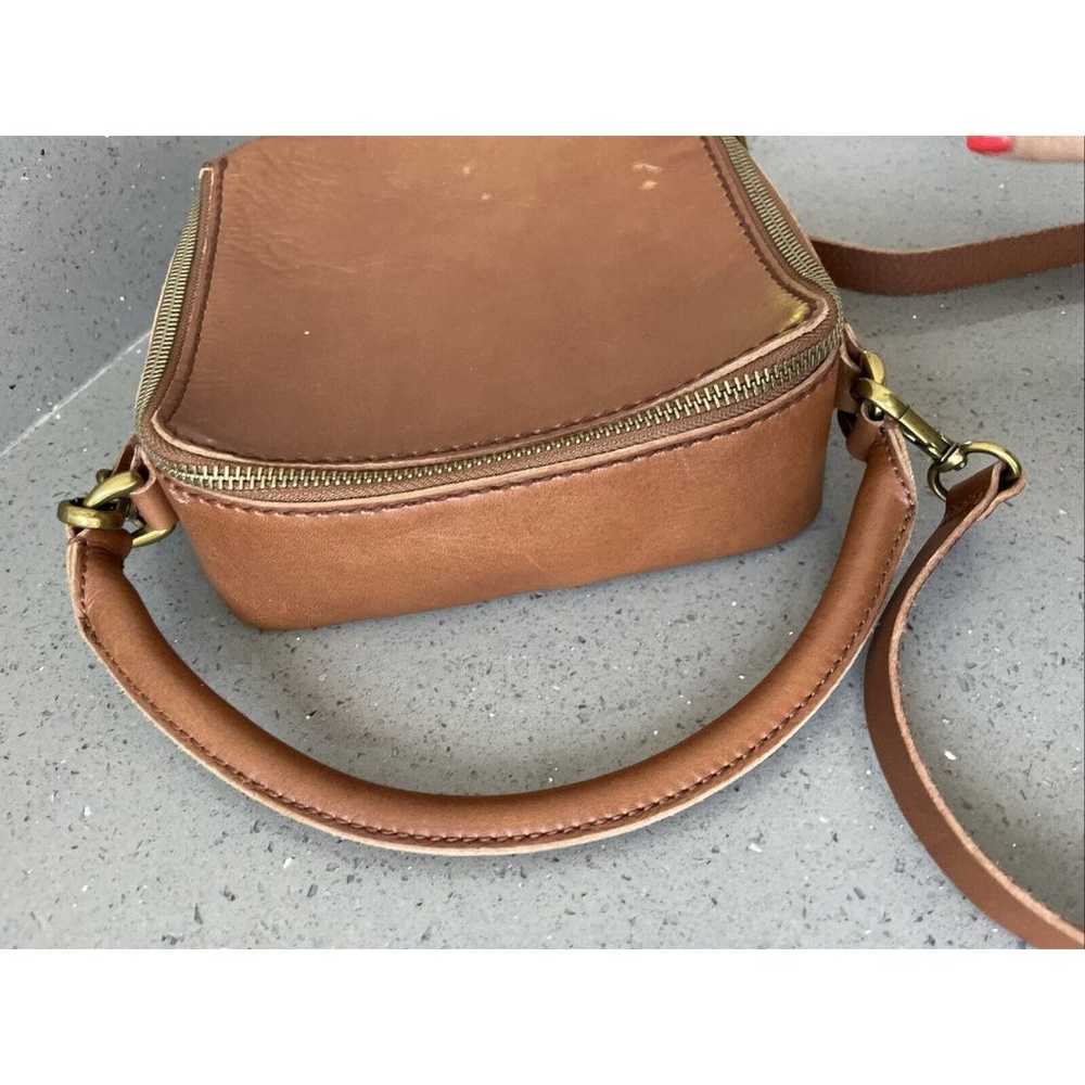 Madewell Square Satchel Crossbody Leather Bag Tan… - image 6