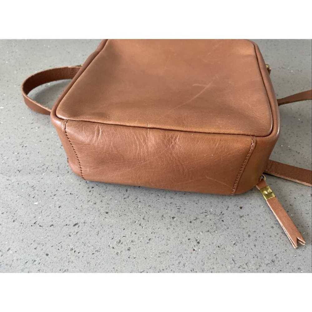 Madewell Square Satchel Crossbody Leather Bag Tan… - image 9