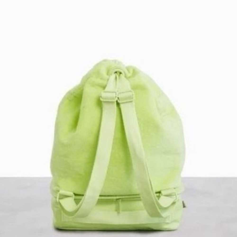 NWOT BEIS Terry Backpack Cooler in Citron Green - image 5