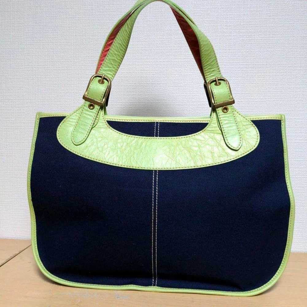 bj25. Rare item! Paul Smith tote bag Navy made of… - image 4