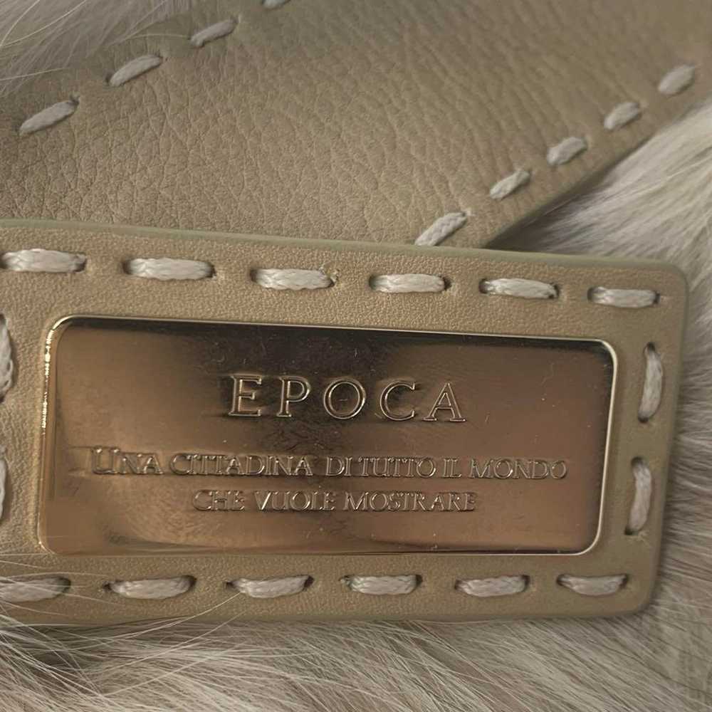 Excellent condition EPOCA real fur handbag in bei… - image 6