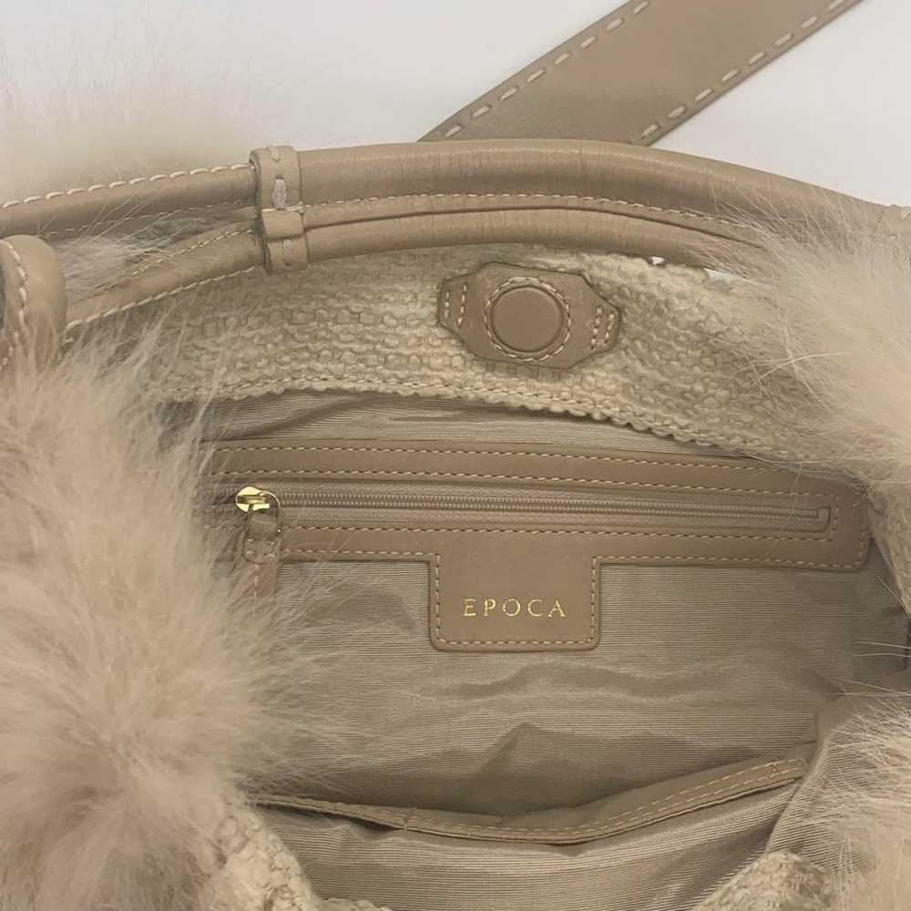 Excellent condition EPOCA real fur handbag in bei… - image 9