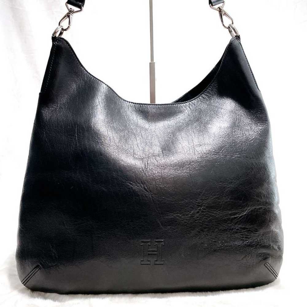 [Good Condition] HIROFU Fine Shoulder Bag 2way Le… - image 2