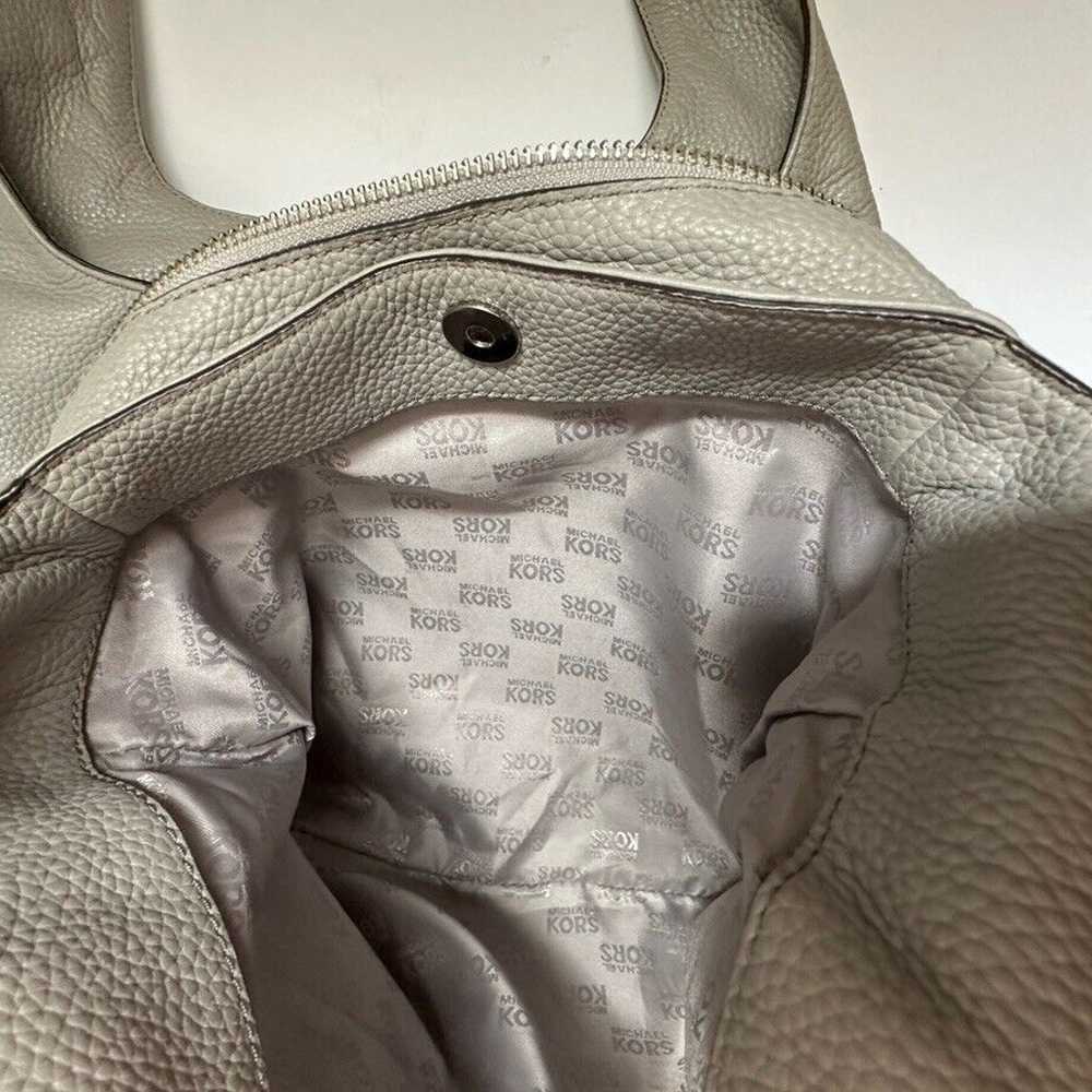 Michael Kors Fulton Gray Pebble Leather Hobo Bag … - image 12