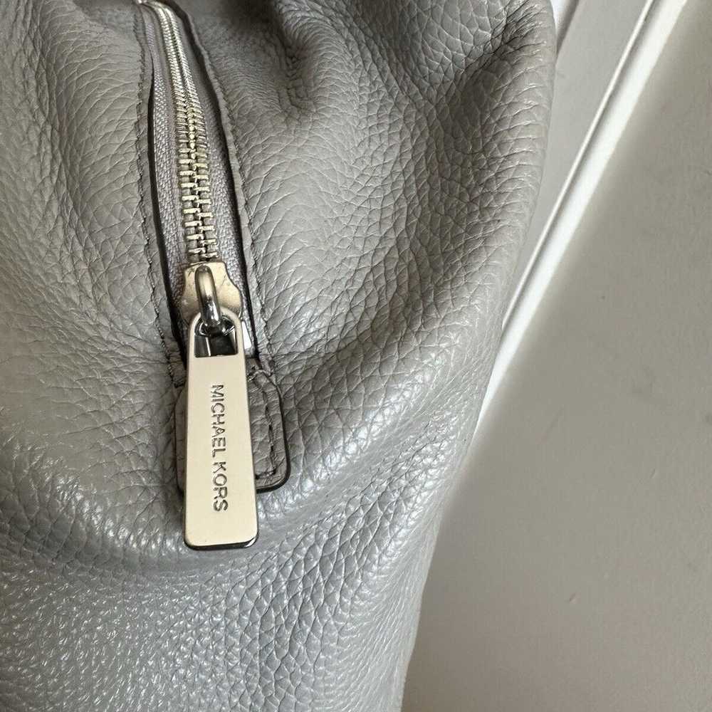 Michael Kors Fulton Gray Pebble Leather Hobo Bag … - image 3