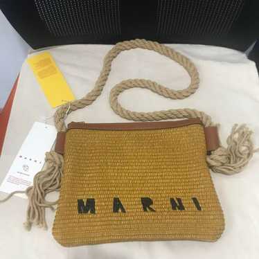 MARNI Rafia Shoulder Bag in Cotton x Nylon Logo, … - image 1