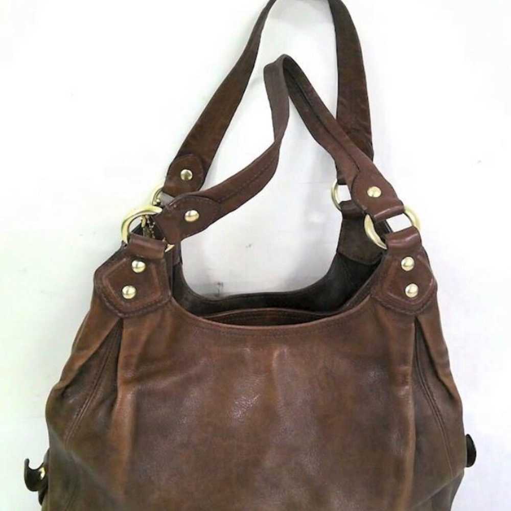 Authentic brown leather Coach purse - image 3