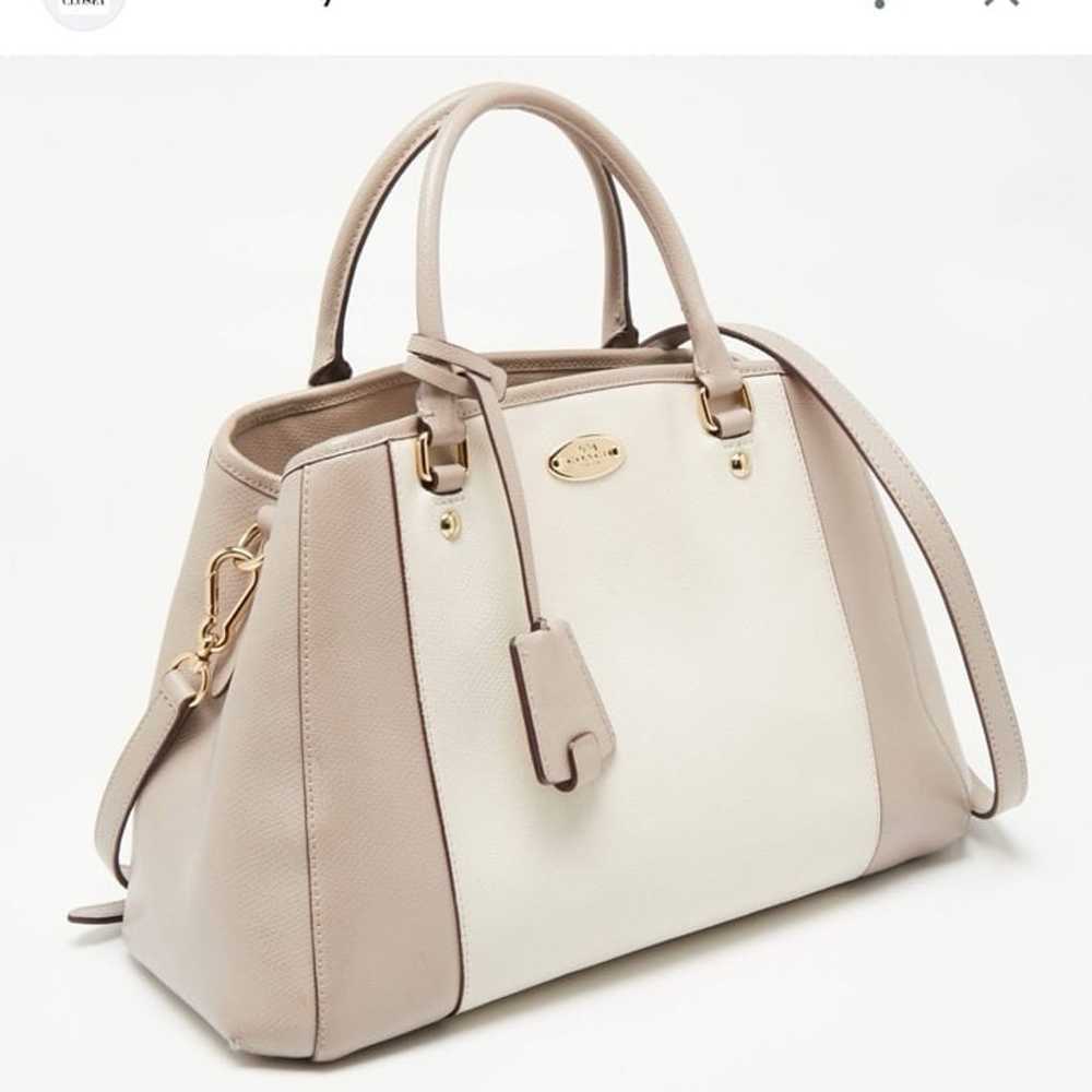 Coach Beige/Vanilla Leather Small Margot Carryall… - image 4