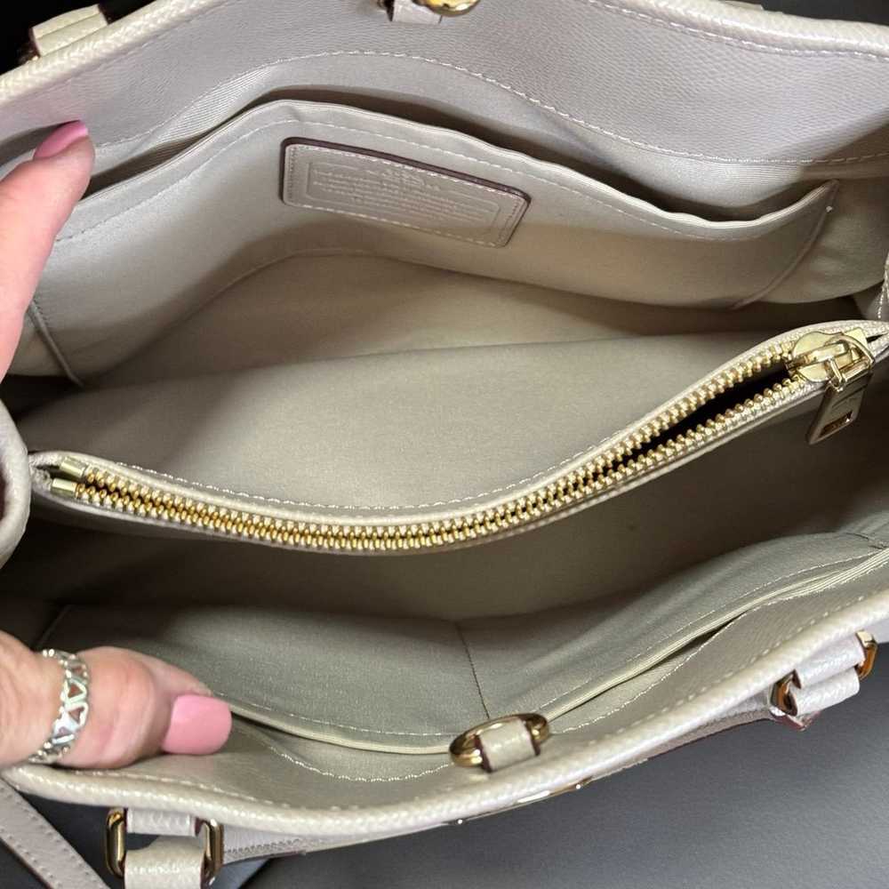 Coach Beige/Vanilla Leather Small Margot Carryall… - image 7