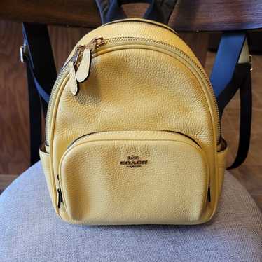 NEW Coach Mini Court Backpack Pale Lime Pebbled Leather Shoulder good Bag C8603 NWT