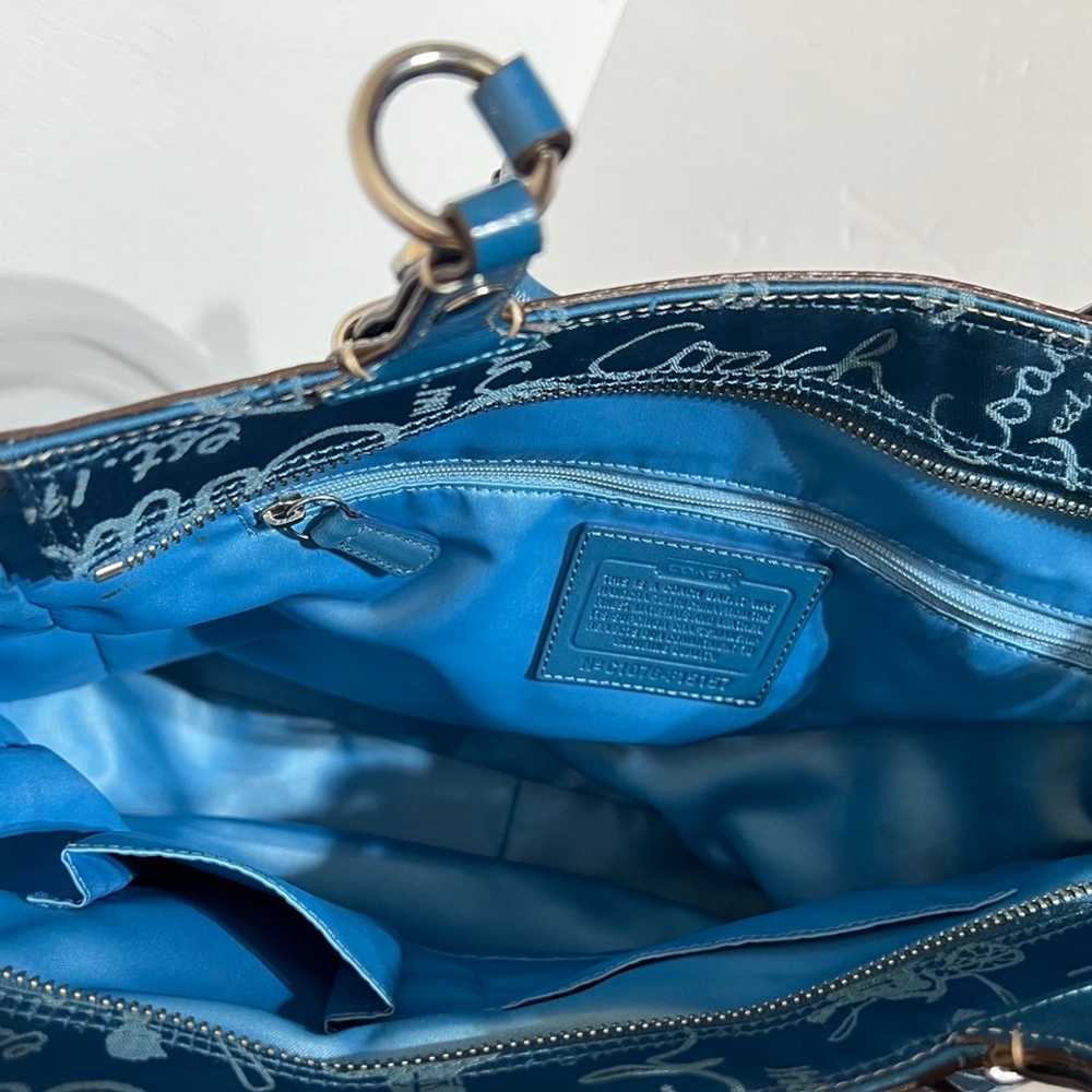 Vintage Blue Coach Bags | Coach Gallery Tote Hors… - image 11