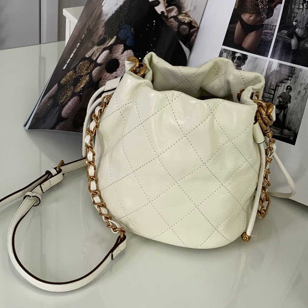 White leather bucket bag - image 4