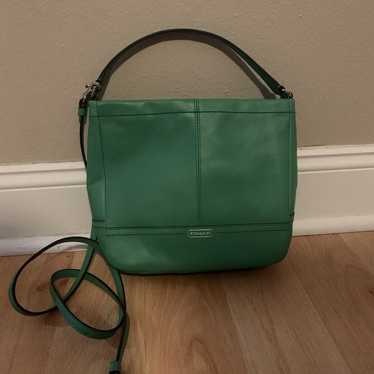 Coach Mini Dufflette in Green Leather Crossbody Ad