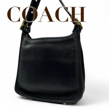 COACH Old Coach Shoulder Bag S90 9966 Leather Bla… - image 1