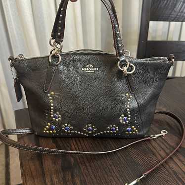 Coach Small Kelsey Leather Studded Border Embelli… - image 1