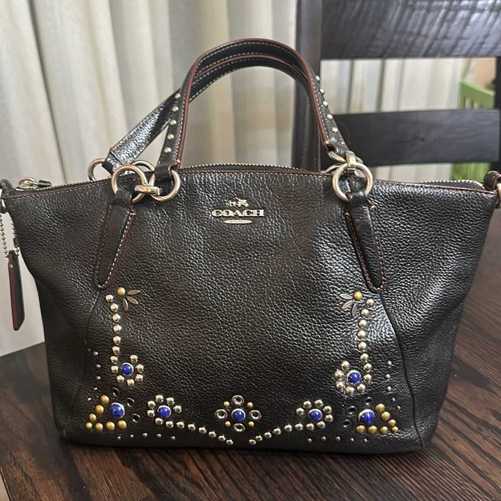 Coach Small Kelsey Leather Studded Border Embelli… - image 2