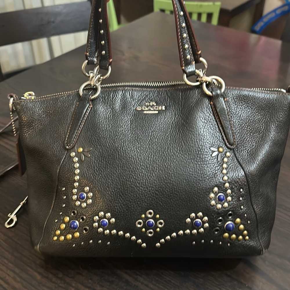 Coach Small Kelsey Leather Studded Border Embelli… - image 3