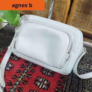 agnès b Rare Color Angel Leather Shoulder Bag Came