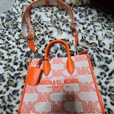Michael Kors Mirella small logo Jacquard Crossbod… - image 1