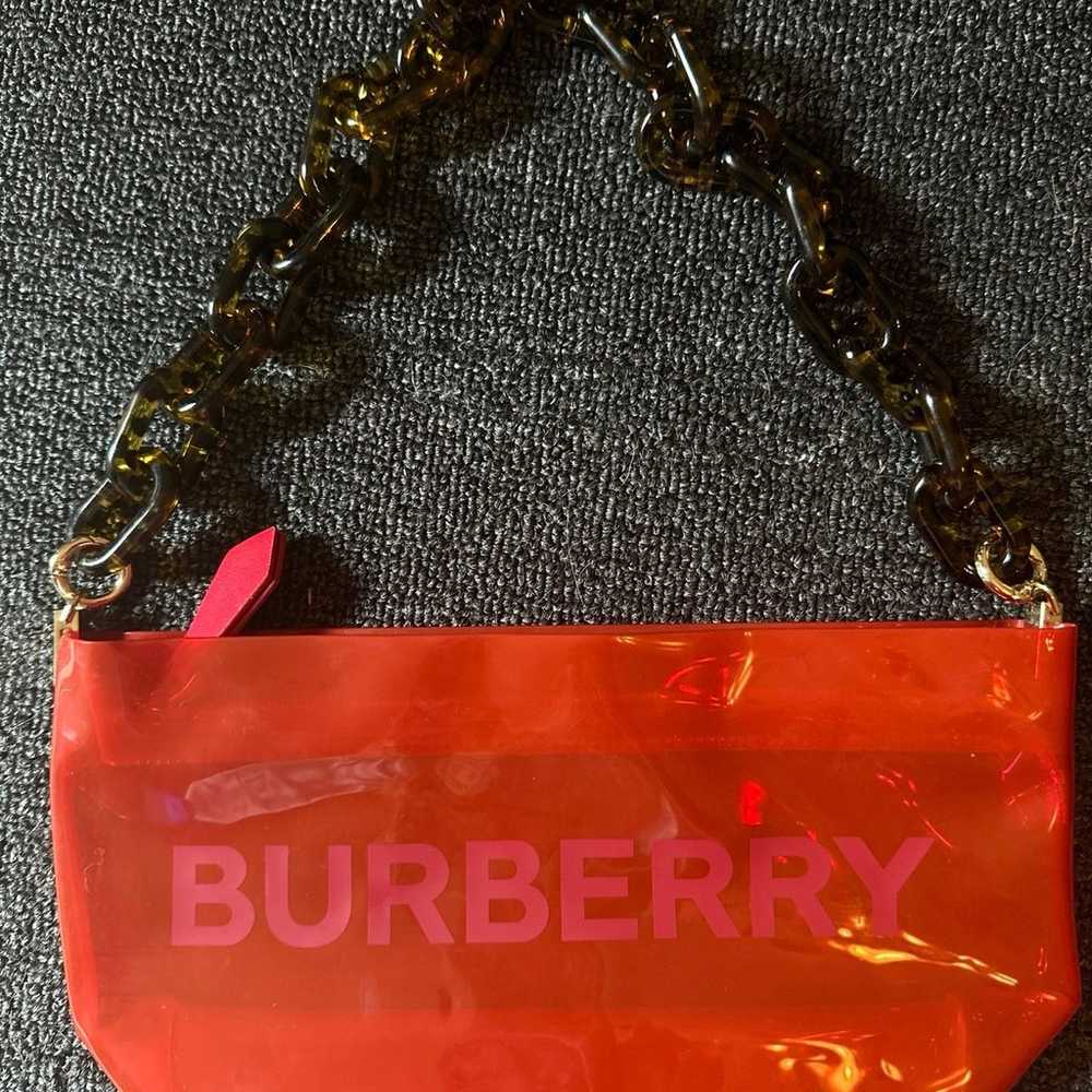 BURBERRY - Auth *new* Shoulder Bag / Red Transpar… - image 1