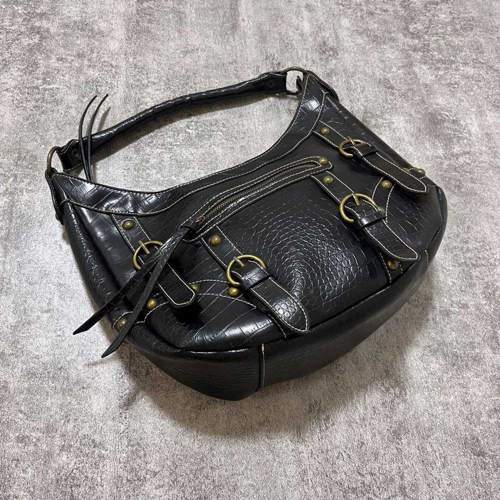 y2k grunge one shoulder bag black - image 3