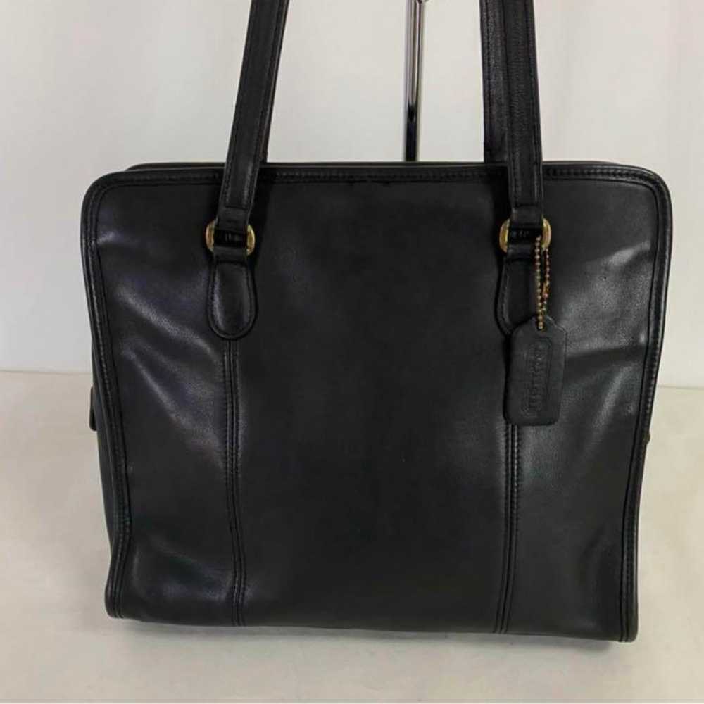 OLD COACH Leather Shoulder Handbag Black - image 3