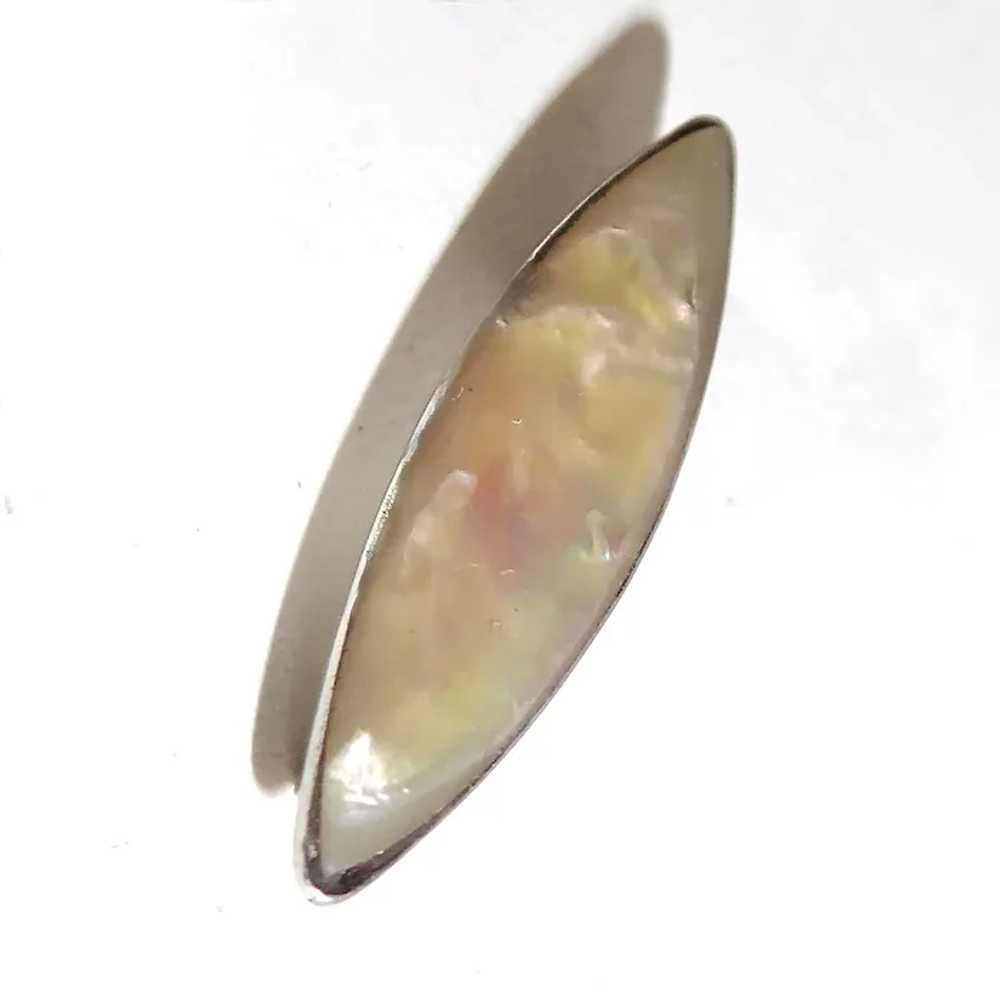 Mother of Pearl Sterling Petite Bar Pin - image 3