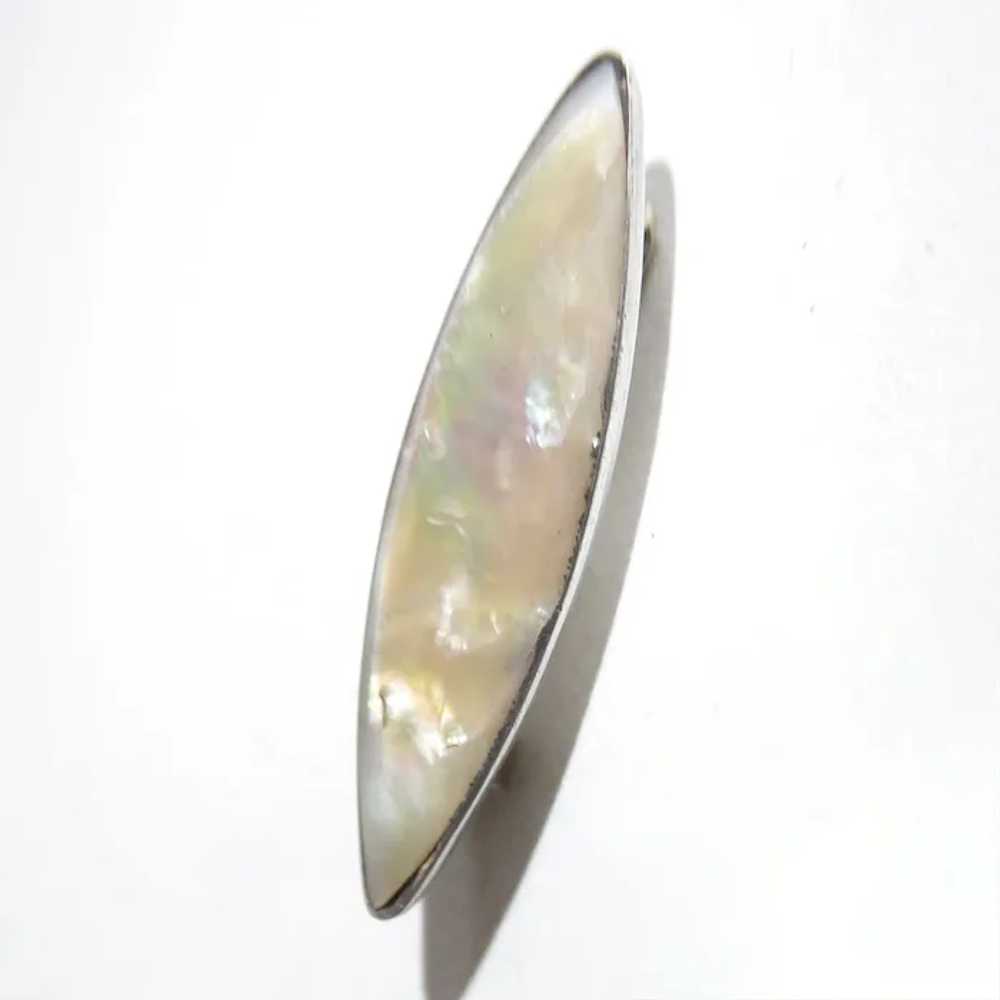 Mother of Pearl Sterling Petite Bar Pin - image 4