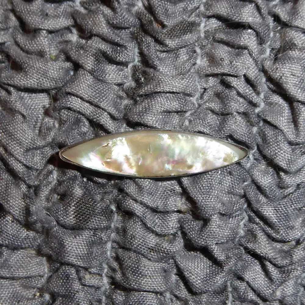 Mother of Pearl Sterling Petite Bar Pin - image 6