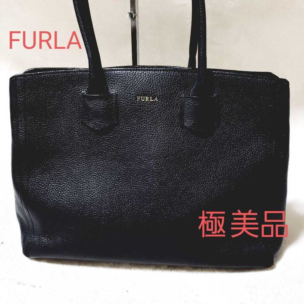 FURLA MUSA SALLY Saffiano Leather Tote Bag Band B… - image 1