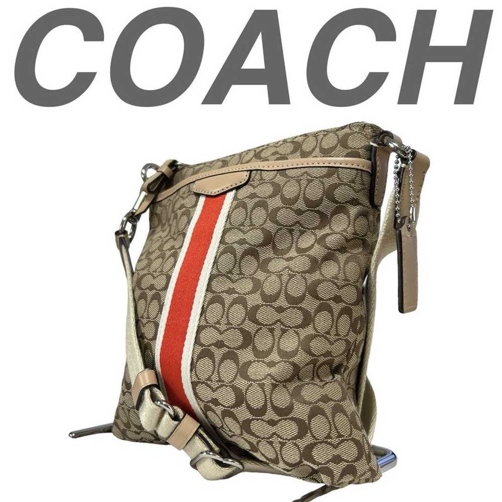 Brand new COACH Stripe Signature PVC Shoulder Bag… - image 1