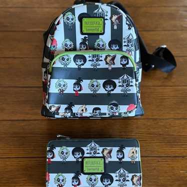 Loungefly Beetlejuice selling Chibi AOP mini backpack