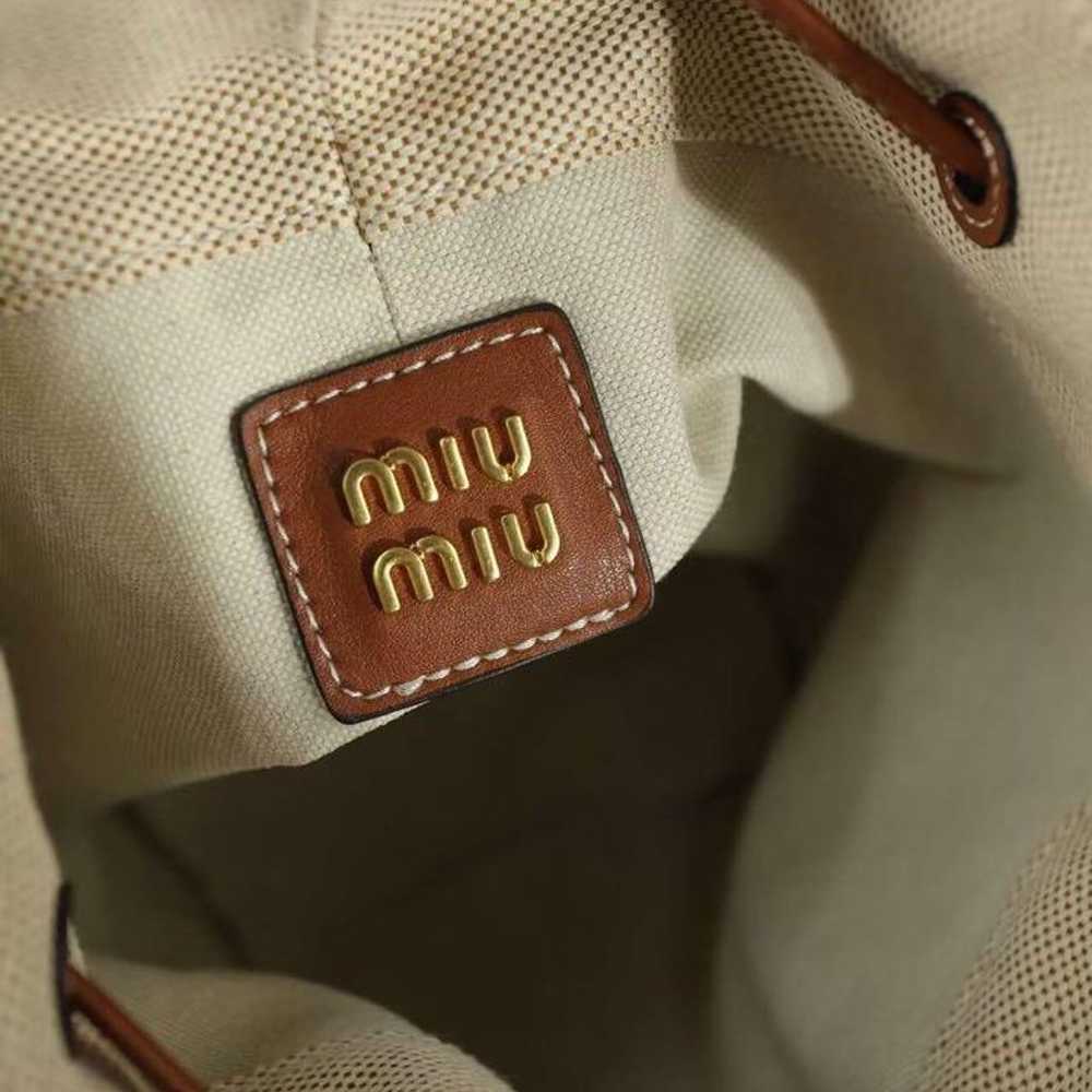 MIUMIU Drawrope Canvas Bucket Shoulder Bag - image 4