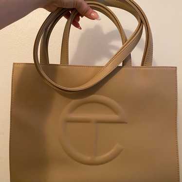 Telfar medium cream bag