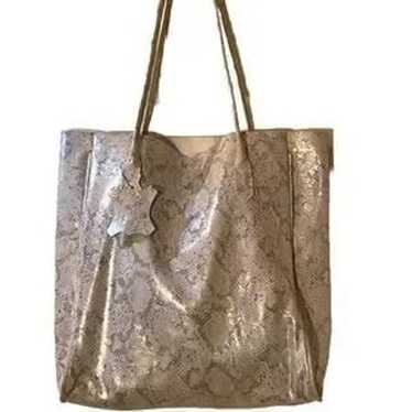 CoFi AMY TOTE: Multi Metallic Snake Skin Leather … - image 1