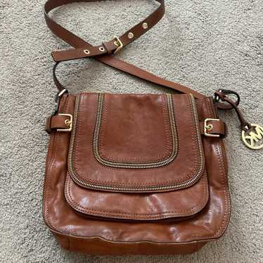 Michael Kors Leather Zipper Leather Crossbody