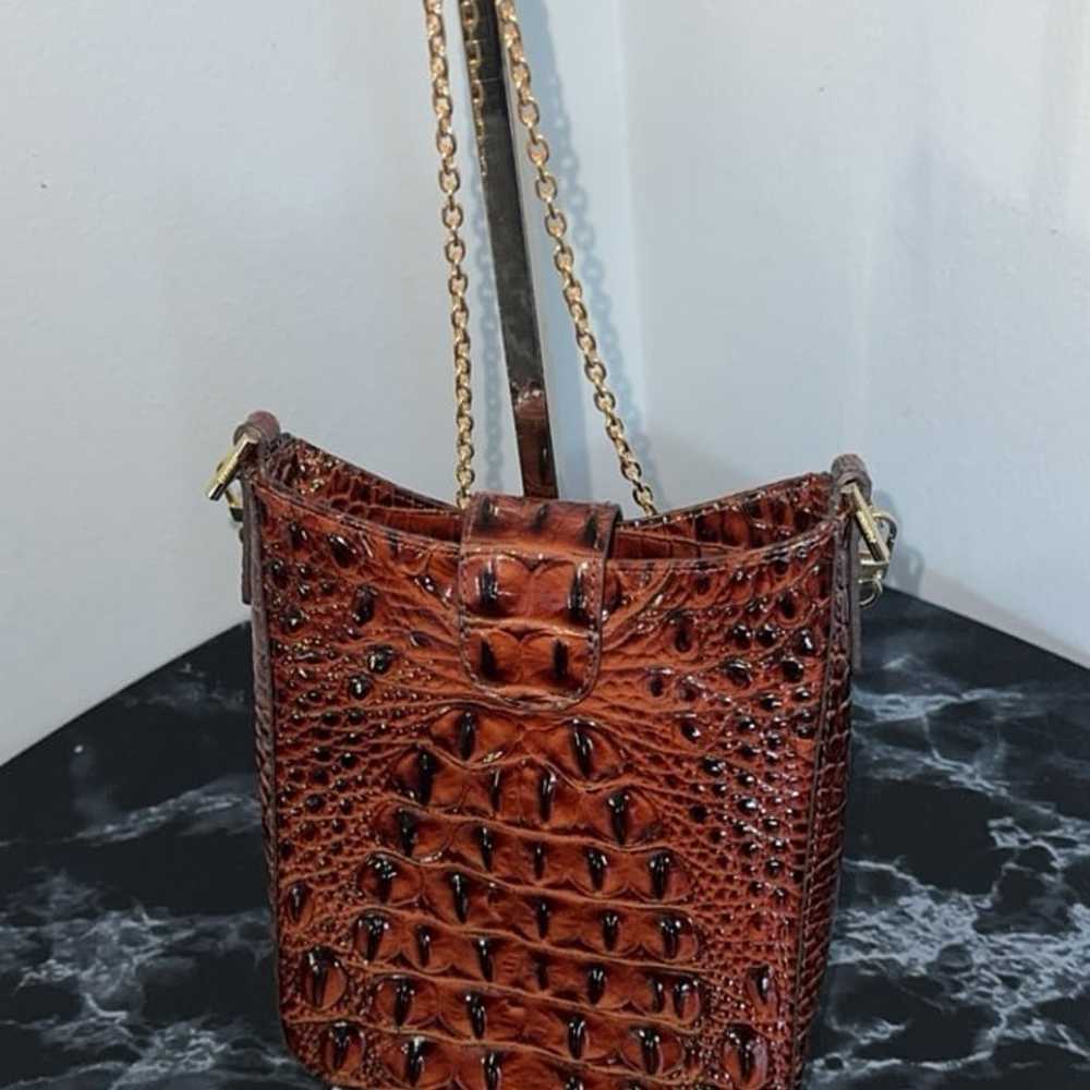 BRAHMIN Handbag Marley Melbourne Pecan Leather Cr… - image 8