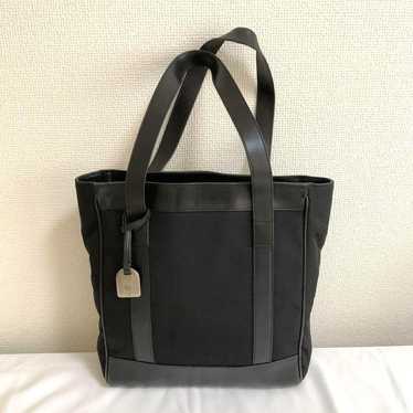 GUCCI Handbag Tote Bag Nylon Leather Black