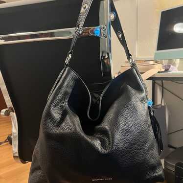 Michael Kors Black Brooklyn Leather Shoulder Bag - image 1