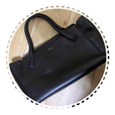 tocca black leather simple handbag