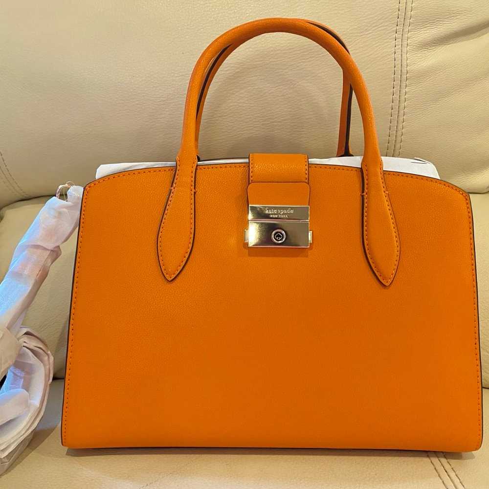 NEW Kate Spade New York Voyage Orange Grain Textu… - image 2